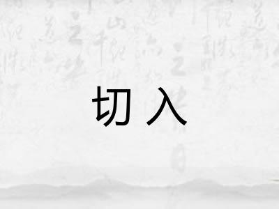 切入
