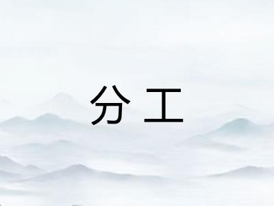 分工 分工