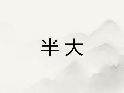 半大 半大