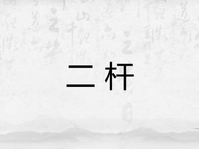 二杆 二杆