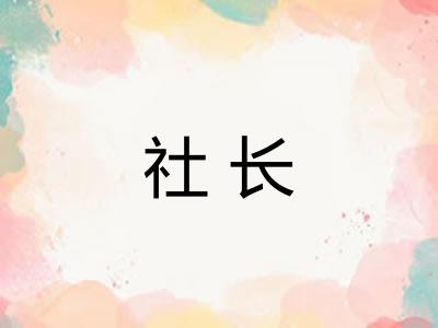 社长 社长
