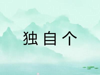 独自个 独自个