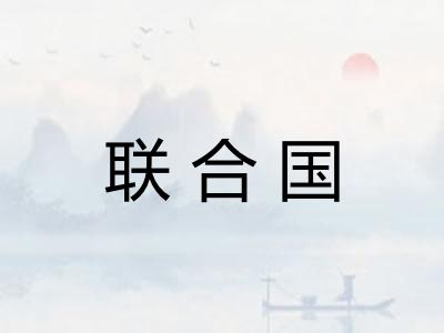 联合国 联合国