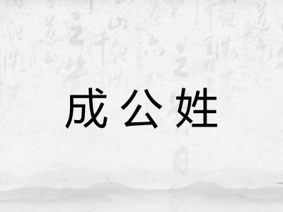 成公姓