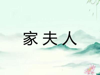 家夫人