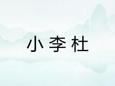 小李杜