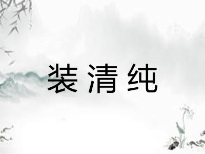 装清纯