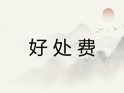 好处费