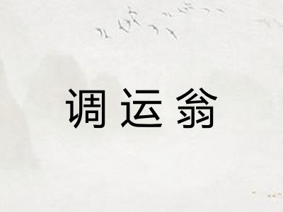 调运翁