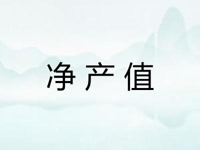 净产值