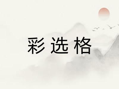 彩选格