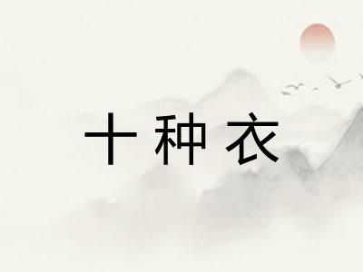十种衣