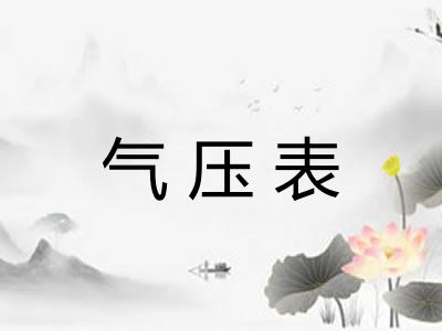 气压表 气压表