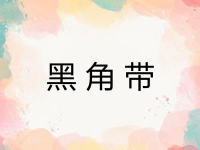 黑角带 黑角带