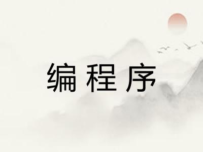 编程序
