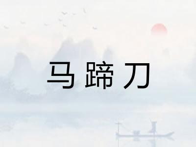 马蹄刀 马蹄刀