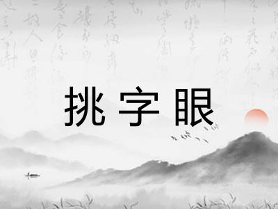 挑字眼