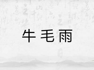 牛毛雨
