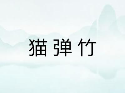 猫弹竹