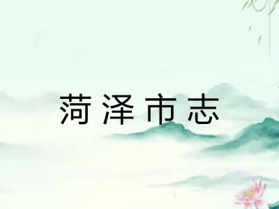 菏泽市志 菏泽市志