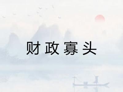 财政寡头 财政寡头