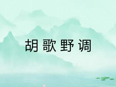 胡歌野调 胡歌野调