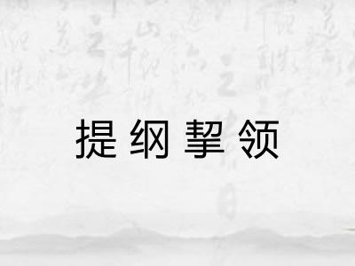 提纲挈领