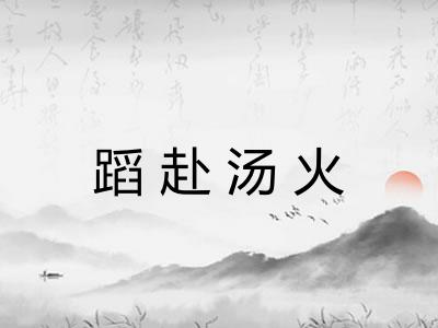 蹈赴汤火 蹈赴汤火