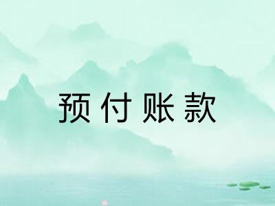 预付账款