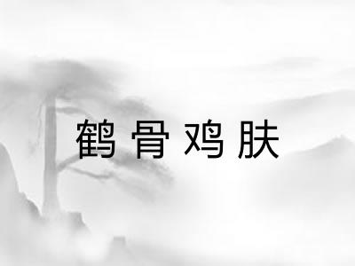 鹤骨鸡肤