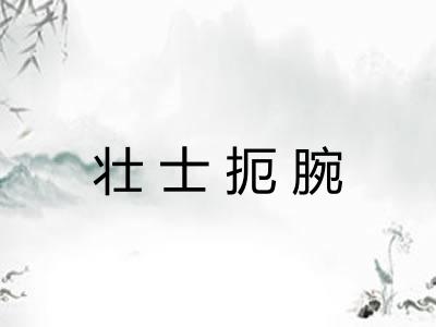 壮士扼腕 壮士扼腕