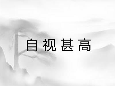 自视甚高 自视甚高