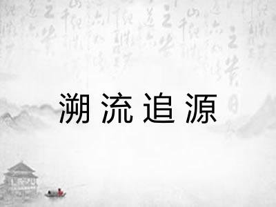 溯流追源