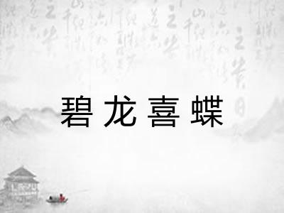 碧龙喜蝶 碧龙喜蝶