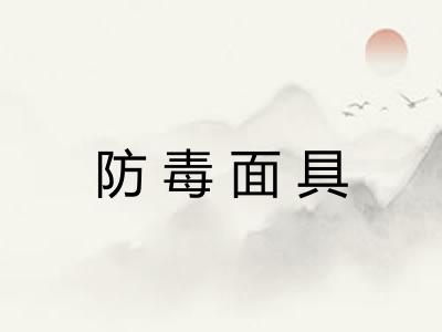 防毒面具 防毒面具