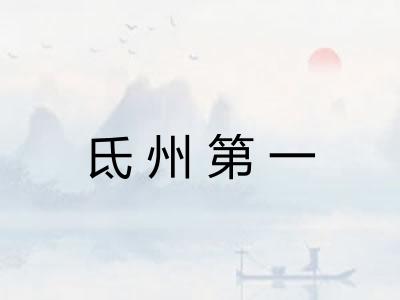 氐州第一