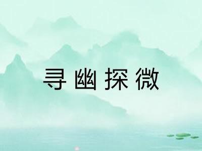 寻幽探微