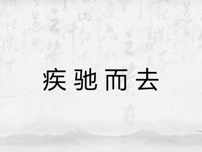 疾驰而去