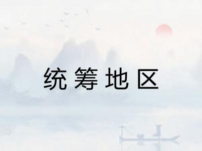 统筹地区 统筹地区