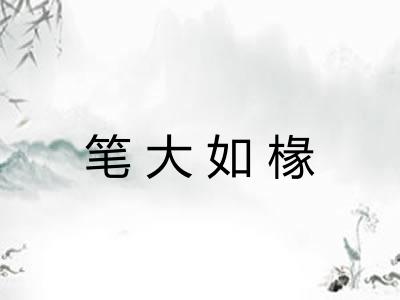 笔大如椽