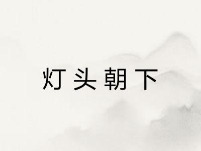 灯头朝下