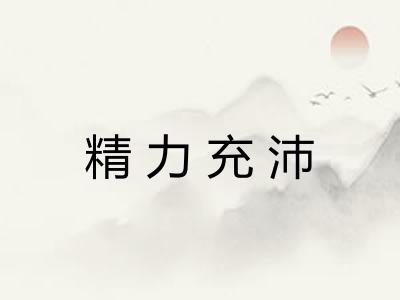 精力充沛