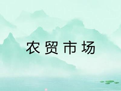 农贸市场