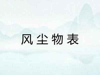 风尘物表