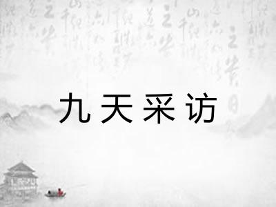 九天采访