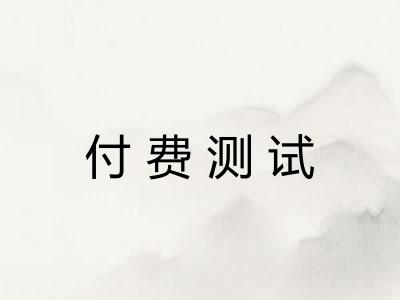 付费测试