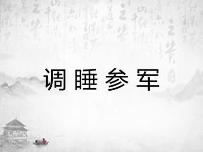 调睡参军