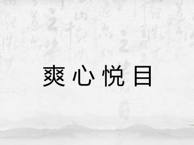 爽心悦目