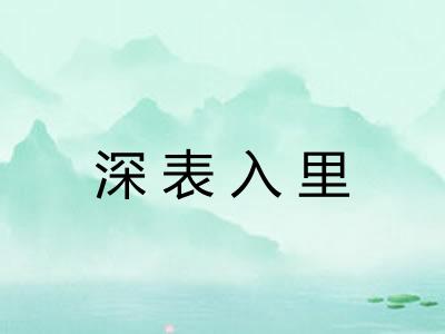 深表入里