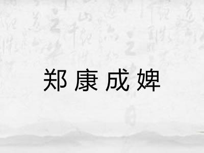 郑康成婢
